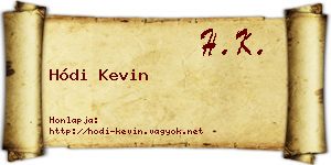 Hódi Kevin névjegykártya